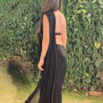 Tanya Sharma Instagram - BLACK SAREE supremacy >>>> . . Styled by - @nehaadhvikmahajan Saree - @neerusindia Mua - @ravi_makeup__artist #saree #love #black #indian #instagood