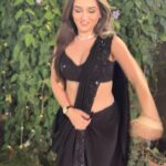 Tanya Sharma Instagram - BLACK SAREE supremacy >>>> . . Styled by - @nehaadhvikmahajan Saree - @neerusindia Mua - @ravi_makeup__artist #saree #love #black #indian #instagood