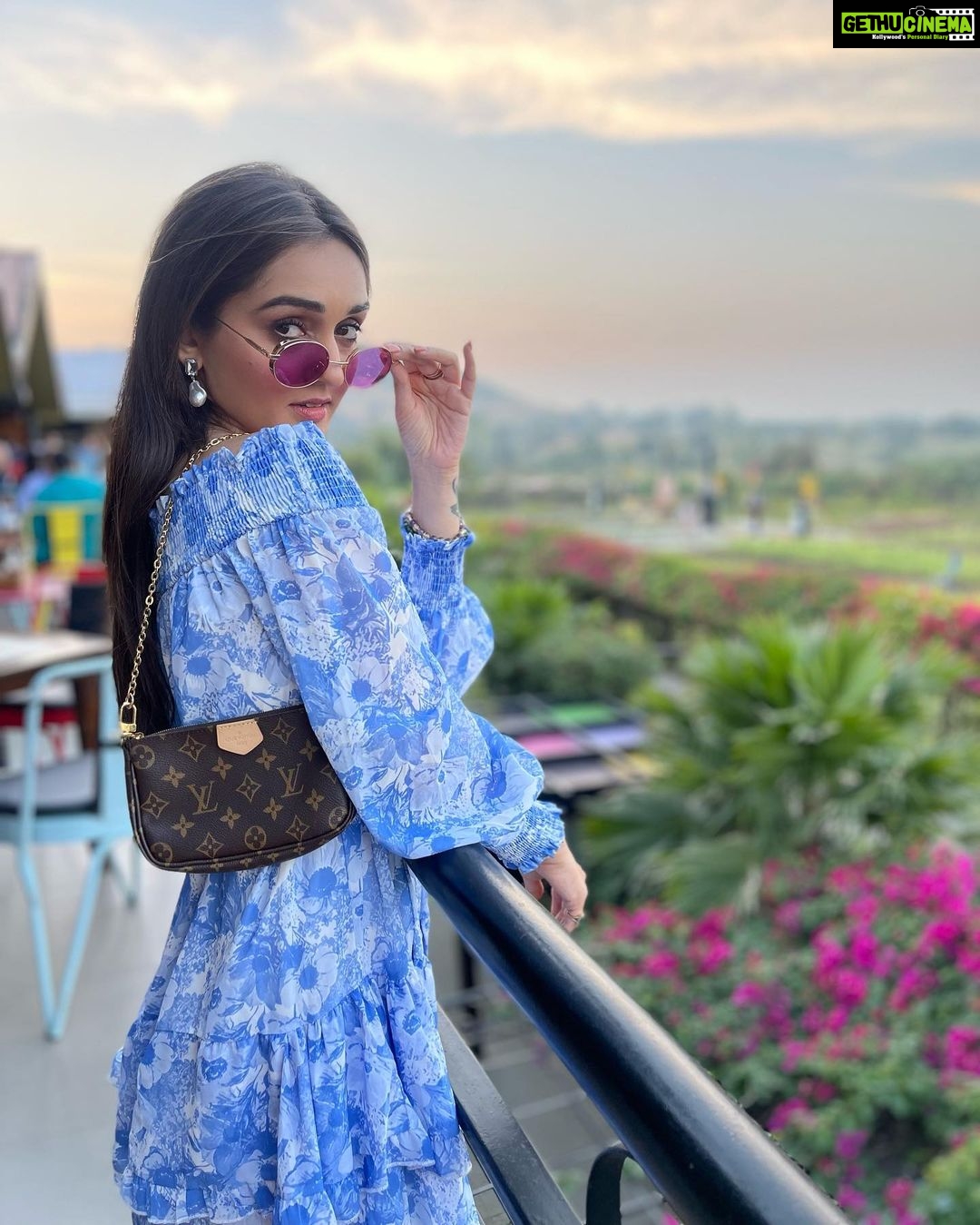 Tanya Sharma Instagram - His prettiest problem 😌 . . Outfit- @myfywish Styled by - @rimadidthat An amazing experience at @sula_vineyards watch this space for more content ☺️ #tanyasharma #sulalife #sulavineyards #nashik #staycation #girlstrip The Source At Sula