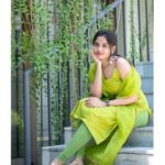 Teju Ashwini Instagram - Pachai niram 🍃 👗 @ekantastudio 📸 @sathyaphotography3 #tejuashwini