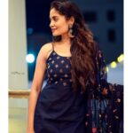 Teju Ashwini Instagram - Itzzzz just blueeeetifulll !!! 😜 Outfit : @moksha_the_clothing Stitched by: @labelswarupa Jewellery: @mspinkpantherjewel 📸: @sathyaphotography3 #tejuashwini