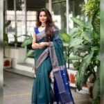 Teju Ashwini Instagram - Hey It’s been a while….. Saree @thepallushop Jewellery @mspinkpantherjewel 📸 @sathyaphotography3 #tejuashwini