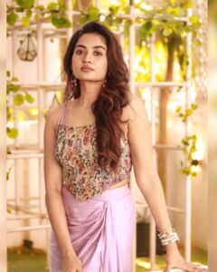 Teju Ashwini Instagram - 💜

Skirt :  @theoosinool 
Top : @deekshitanikkam 
Accessories: @thegarnet.in 
Hairstylist: @vishaa_hairandmakeup 
📸 by @hakunamatata_sai 

#tejuashwini#singleayitendi#promotions