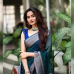 Teju Ashwini Instagram - 💙 Saree @thepallushop Jewellery @mspinkpantherjewel 📸 @sathyaphotography3 Blouse : @ekantastudio #tejuashwini