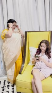 Tina Datta Instagram - #MummyDatta the world is calling her... And trust me I’m so pleasantly surprised when I go out with her, the amount of love that she is getting from everyone. A lot of my own friends tell me how much they have loved my mom in the recent times through my #BiggBoss journey... All I can say is I’m blessed!  #LoveYouMaa ❤️
.
.
.
#TinaKiMummy #EklaChaloRe #WarriorPrincess  #feelkaroreelkaro #feelitreelit #momlove #mom #reels #explorepage #fyp #explorepage #reelsinstagram #tinadatta