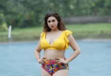 Vahbbiz Dorabjee Instagram - Time for a mini vacation before Diwali..Any guesses where? Updates coming soon😊 📸:- @fbyankit @ankityadav_photography Makeup:- @mahzbin Swimwear:- @angelcroshet_swimwear