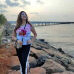Vahbbiz Dorabjee Instagram - You don't always need a plan..Just go.. Woke up one day and decided to go on a bike ride to #alibaug to see the sunset😍 #livelifetothefullest #unexpectedplansarethebest❤️ Boardwalk by Flamboyante