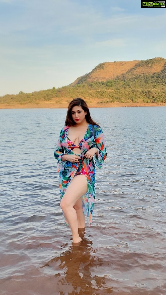 Vahbbiz Dorabjee Instagram - Sometimes you just need to getaway to refuel your soul❤️ Unplug your Mind..Went in the lake and had some Aqua Therapy😍 Location:- @casuarinaresortpark @mst_adco Swimwear:- @angelcroshet_swimwear Casuarina
