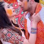 Vaishali Takkar Instagram - Kanak ji aap hindi mein emotional kyu nahi hoti mere saath 🤪🤣 #nishantmalkhani #vaishalitakkar #trendingreels #kanakshi @dangal_tv_channel