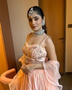 Vaishali Takkar Instagram - Eh nakhre adaavan mere layi.. mai khud nu sajawan mere layi 😉
MUAH @mohmayaaurmakeup 

#selflove #indowestern #lehnga#makeup #jewlery
