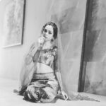 Vaishnavi Dhanraj Instagram - Take me back to the future 🦚 #oxymoron Black and white Or original? #indian #desigirl #outfitdesignedbyme