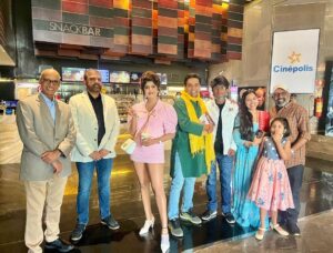 Vindhya Tiwari Instagram - Happiness @funrepublicandheri @nostrum_ent pre-screening At Mumbai only 5 days to go for #theconversion 💕6th May 2022 at ur nearest theatre !! Fun Republic, Andheri, Mumbai