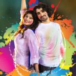 Vindhya Tiwari Instagram - The making of this song ❤️now u can #reelitfeelit too n tag us we will repost it ….Udao rang bhar bhar ke !! #happyholi 🖍🌈💕 @yajurmarwah @rohit.actormishra @eris.creation @dop.rajeshramdutt @shiva6362 Lucknow, Uttar Pradesh