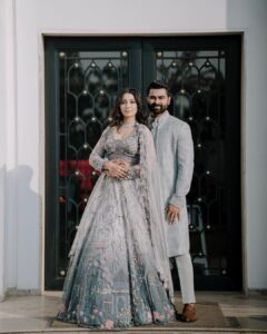 Vrushika Mehta Instagram - Our beginning of forever ♾️ 11.12.2022 💍❤️🧿
.
.
Photography: @sapariyavivek 
Wearing: @asopalav 
#love #engaged💍 #rabhdivrushyy ❤️
