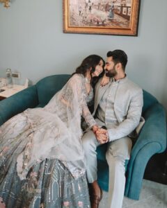 Vrushika Mehta Instagram - Our beginning of forever ♾️ 11.12.2022 💍❤️🧿
.
.
Photography: @sapariyavivek 
Wearing: @asopalav 
#love #engaged💍 #rabhdivrushyy ❤️