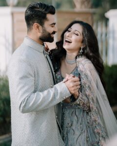 Vrushika Mehta Instagram - Our beginning of forever ♾️ 11.12.2022 💍❤️🧿
.
.
Photography: @sapariyavivek 
Wearing: @asopalav 
#love #engaged💍 #rabhdivrushyy ❤️