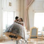 Vrushika Mehta Instagram - Our beginning of forever ♾️ 11.12.2022 💍❤️🧿 . . Photography: @sapariyavivek Wearing: @asopalav #love #engaged💍 #rabhdivrushyy ❤️