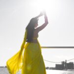 Vrushika Mehta Instagram - Saree ke fall sa 💛 So what’s your favourite colour? . Photography: @thakkar.jay_3 #photooftheday #instagood #vrushikamehta