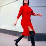 Yamini Malhotra Instagram - Walking towards Valentines Day .. find me a Valentine soon … . #red #reddress #gurgaonblogger #gurgaonvlogger #gurgaonbloggers #gurugramblogger #gurugram #gurugrammers #delhigirls #delhiblogger #delhibloggers #delhidiaries #boots #bootsfashion #sweaterdress