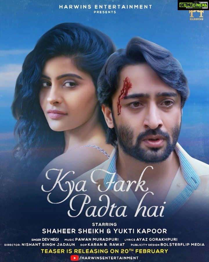 Yukti Kapoor Instagram - Presenting The First Ever Sneak Peek To The Melody Of Kya Fark Padta Hai! Be Ready To Be Swooned Away By A Song Full Of Passion. #kyafarkpadtahai @shaheernsheikh @devnegilive @harwinsentertainment @harwinsforhumanity @karanbrawat @rajubalan882 @ankuagg98 @happyribbon_ #comingsoon