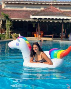Aahana Kumra Instagram - I hereby declare myself as a pool baby!! 👙🏊‍♀️💁‍♀️ What a weekend!! 💯☀️ And now ready to take over the world! 2023 here I come! 💕🦄👙💁‍♀️🌞🌅🌈💯 #mondayblues 💙 #happynewyear #happynewyear2023 . . . . #newyear #poolbaby #poolvibes #peace #quiet #bliss #aahanakumra #monday #mondaymotivation #mondaymood #mondaymantra #getaway #weekendgetaway Some Where Peaceful