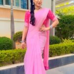 Aashika Padukone Instagram - Just catching up with the trend 🌸 #unguralonabonguralo #jinthaak #raviteja #sreeleela #trendingreels #primereels #trend #tollywood Saree: @elitew.in