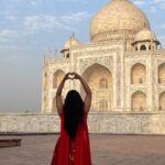 Aashika Padukone Instagram - Endlessly in love♥️ #taj #tajmahal #india #agra #symboloflove OOTD: @swethus__designers Taj Mahal - Symbol of love