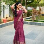 Aashika Padukone Instagram – Lovely saree by @elitew.in ♥️