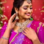 Aashika Padukone Instagram - Can’t get over this look 🌸 Thankyou @sbr_imitation_jewellery for customising this jewellery set specially for me. 💜💗 Outfit: @swethus__designers Hair by: @lovemyselfsowmya