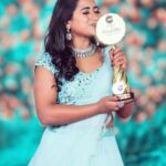 Aashika Padukone Instagram - That feeling when you’re back to where it all started. ♥️ It was an honour to be receiving Best Actress for dubbing serial Trinayani at Zee Kannada Kutumba Awards 2022. Dedicating this one to all my Kannada fans who have been a great support for this success 🧡