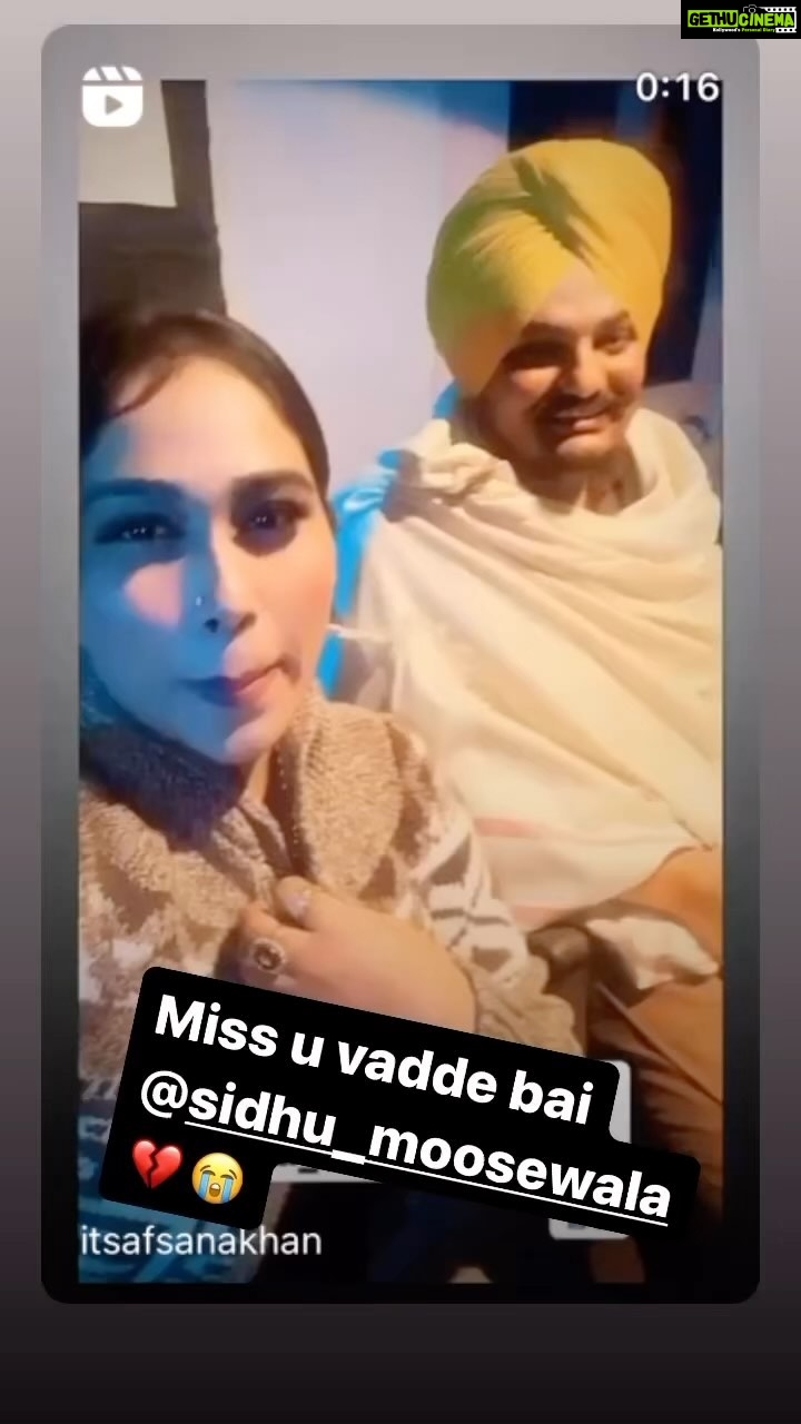 Afsana Khan Instagram - Mera veer da Naa chalda Chalda rehuga Always ❤️🙏 @sidhu_moosewala vadda bai #justiceforsidhumoosewala 😭💔