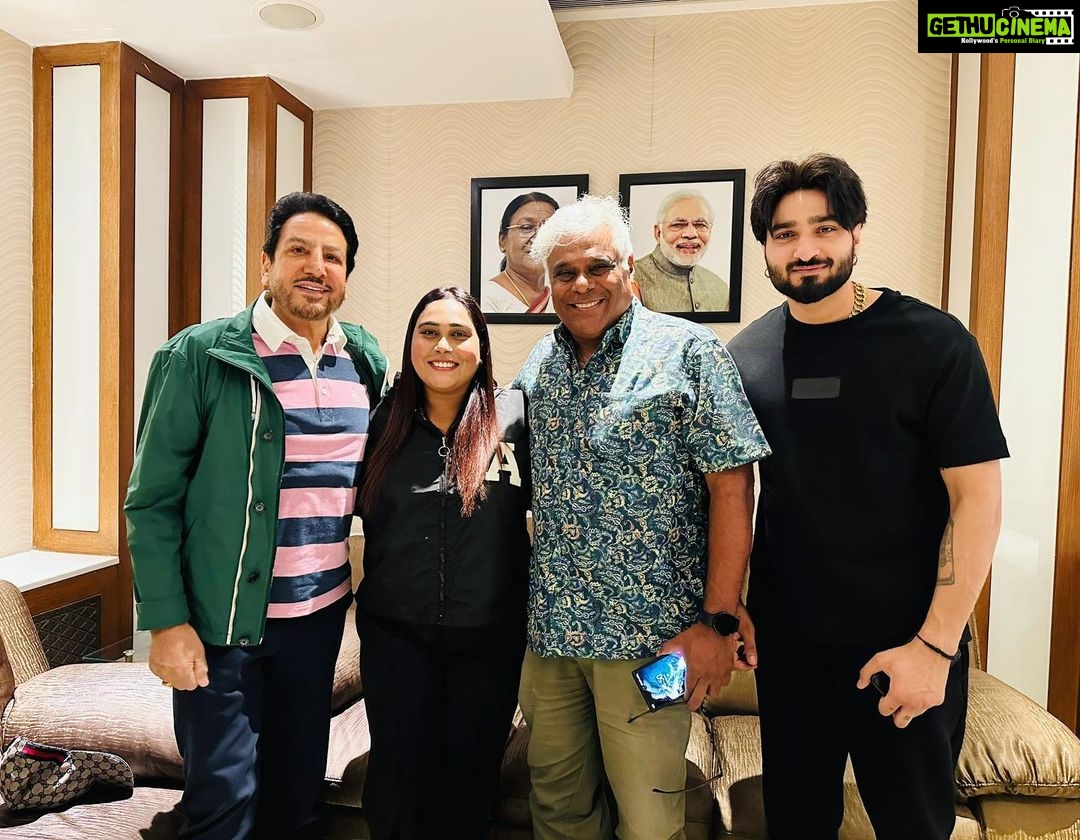 Afsana Khan Instagram - Congratulations @gurdasmaanjeeyo ji 🙌🙏 Dadu ban gye Tuci @ashishvidyarthi1 sir very humble person 🙏 Best Paji @thisisparam 👌 Delhi, India