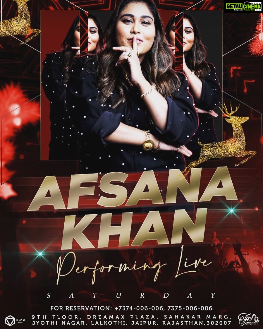 Afsana Khan Instagram - Hello Pink city - Jaipur , this is afasana khan coming to your city on 24 december at club “Zarza” , lets catch up and party hard @club_zarza