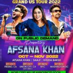 Afsana Khan Instagram - Grand US tour ❤️On public demand we back again October November 2022 @gagan0511 @sonubhalla11 @itsafsanakhan @saajzofficial @khudaabaksh #love #afsaajz #reels #usa🇺🇸 #usatour
