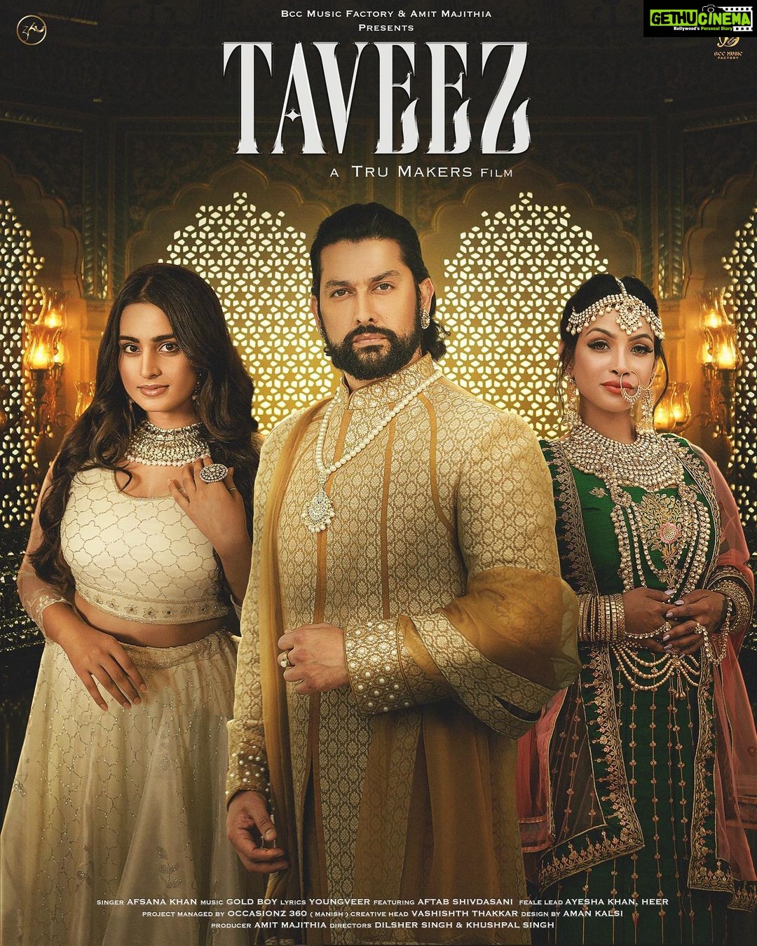 Afsana Khan Instagram - Getting a little closer to discovering their story💔🔥 #Taveez only on #BccMusidFactory Bcc Factory and Amit Majithia Presents:- Producer :- @amit_majithia Label :- @bcc__music Project By :- @occasionz360_artist Male Lead :- @aftabshivdasani Music :- @goldboypro Singer :- @itsafsanakhan Lyricist :- @youngveer Female Lead :- @ayeshaakhan_official & @heershaliniofficial Director : - @dilsher.trumakers & @khushpal.trumakers Creative head - Rj_Vashishth Choreographer: @tanishsharmadance #SadSong #BccMusicFactory #Amitmajithia #AfsanaKhan #occasionz360 #newsong #Aftab #song #newsong #GoldboyPro #HeerKaur #AyeshaaKhan