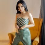 Ahsaas Channa Instagram - 💚💛 Shot by @mukeshvyas Styled by @rishq.j Outfit @torqadorn @auorstudio
