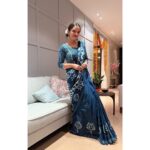 Ahsaas Channa Instagram - 💙 @aditi_no_filter @ashwinsuresh Thankyou for throwing such a warm lovely Diwali party and inviting me for it 🫶🏼 Wearing @tilohri.india