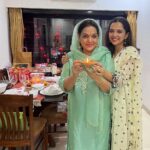 Ahsaas Channa Instagram - 🪔 I’m wearing @shopmulmul Mummy is wearing @gulabi_dori