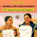 Ahsaas Channa Instagram - #UnGap - EPISODE 2 : Dating, Love and Relationships Online with @ahsaassy_ and @kulbirbadesron A #SaferInternetDay campaign in partnership with Instagram. #PaidPartnership How many times is it that we have been scared to talk to our parents about our dating lives or if we have a crush on someone? Ahsaas Channa and Kulbir Badesron, our power duo will talk about all things Dating, Love and Relationships Online, telling us how important it is to have these conversations! Happy Valentine’s Day to all you lovely people! . . . #UnGapWithInstagram #BridgeTheGap #ungapchatshow #parentchildrelationship #chatshow #internetsafety #ahsaaschanna #dating #love #relationships #valentinesday
