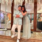 Akasa Instagram - shaadi guest behaviour ft @sing.arvinder and @awez_darbar 🤌🏼 wearing this princess vibe dress by @kanikaahuja_official ✨ Styled by @styledbysujata • • • • • • • • #akasa #akasasingh #akasasing #akasakebesties #akasians #trending #love #fyp #explore #fashion #ootd #femininegoddess #trendingreels #naagin #shringaar #biggboss #punjaban #trendingsongs