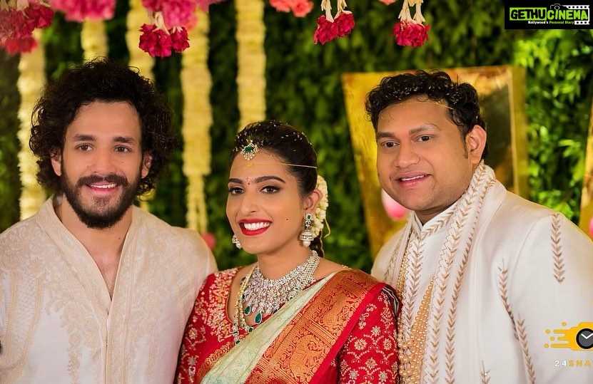 Akhil Akkineni - 326.8K Likes - Wow! I don’t even know where to begin. We have literally walked together through everything in life up until now. The impact you have had on me and the support system you have been for me can’t be explained in words so I won’t even try. For now I’ll just say congratulations brother. Wishing you and my newest sister Sadhvi a happy married life. So proud to see the two of you like this. Life has changed for you, embrace it and enjoy every min. Lots of love to you both. @meghnath734 @sadhvichandra