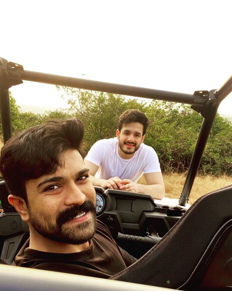 Akhil Akkineni Instagram - Throw back to some really fun times, It’s never been a dull moment with you! You deserve nothing but happiness and success. I wish you the happiest of birthdays 🤗 This year is going to be huge for you 💪🏻 stay blessed my brother. Your special ! @alwaysramcharan