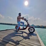 Akhil Akkineni Instagram - Catch me in my zone and you’ll find me cruising 😎 #islandcruiser. LUX* South Ari Atoll