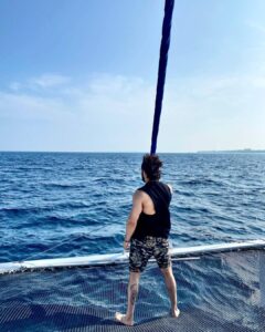Akhil Akkineni Instagram - Dear dolphins, please come take a picture with me. That will just make this picture perfect. 🐬
