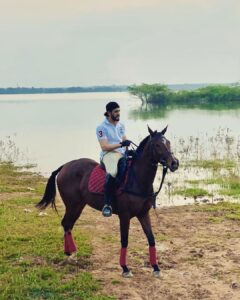 Akhil Akkineni Instagram - Sunday rides with my dear one #Gizelle . She keeps me on my toes and relaxes me at the same time. I can’t even explain how therapeutic this is for me. Gives me the power to take on the week with a fresh mind. Cheers to active Sundays ! 💪🏻