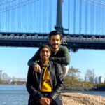 Akhil Akkineni Instagram - A new friend a new time ! Meet Pradeesh, my cinematographer ! Doesn’t say much but shoots a kickass visual ! ✌🏻😎✌🏻 #nycshootdiaries New York, New York