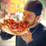 Akhil Akkineni Instagram - Cheat meals are important only when you know you’ve earned them. I felt like I earned mine and I made the most of it. New York pizza in the house ! 😍 #shootdiaries #traveldiaries #cheatmeals