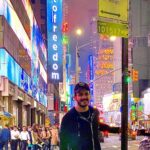 Akhil Akkineni Instagram - Back in New York City to shoot after so long ! The lights and the madness brings back a lot of memories! It’s never too many a time to see this place in person seriously 🙏🏻