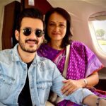 Akhil Akkineni Instagram - Short trip to kochi after so long with my sunshine.... lots of chatting at 27 thousand feet 🤗 @akkineniamala