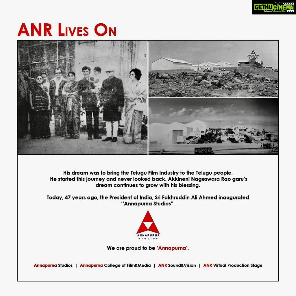 Akhil Akkineni Instagram - We are proud to be Annapurna 🙏🏻 ANR lives on❤️ #HappySankranthi @annapurnastudios @annapurnacollege_official #ANRLivesON #openingday